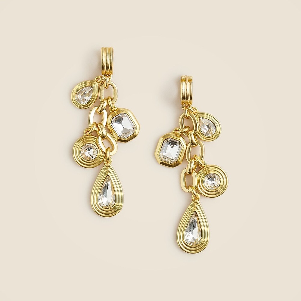 J. Crew Geometric sparkle drop earrings NWT